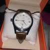 Hush Puppies montre cuir marron cadran blanc quartz thumb 1