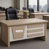 Bureau de direction bois clair 3 tiroirs design épuré thumb 0