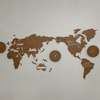 horloge murale 3D avec la carte du monde grande thumb 0