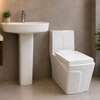 Ensemble toilette et lavabo blanc design moderne thumb 2