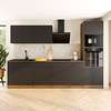 Cuisine moderne noire mate bois thumb 0