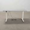 Bureau réglable électrique blanc surface lisse thumb 0