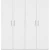 Armoire deux battants blanche en bois tres solide thumb 2
