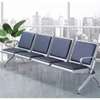 Banc 4 places noir acier pour salle d'attente thumb 1