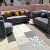 Ensemble canapé chesterfield 3 pièces gris anthracite thumb 0