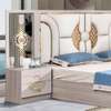 CHAMBRE A COUCHER ARMOIRE 6BATTANTS 5PIECES BEIGE BLANC thumb 4