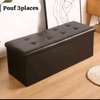 Pouf de rangement 3 places similicuir thumb 1