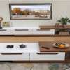 TABLE TELEVISEUR BLANC BEIGE + TABLE BASSE thumb 0