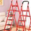 Escabeau pliable 4 marches rouge 160 cm stable thumb 3