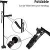 Canne Pliable Réglable, Lampe LED et alarme SOS - 86 à 97 cm thumb 1