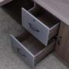 Bureau moderne gris anthracite grand format avec rangement thumb 6