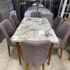 TABLE A MANGER 6PLACES EXTENSIBLE BOIS BLANC MAUVE B50 thumb 0