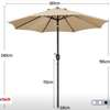 Parasol beige inclinable, avec manivelle thumb 0