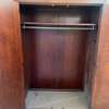 Armoire bois massif marron foncé 2 portes spacieuse thumb 0