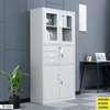 Armoire métallique 180 cm gris clair 5 étagères verrou thumb 5