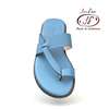 Chaussure homme sandale en cuir bleu ciel thumb 1