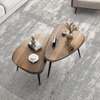 Tables basses bois massif métal noir design moderne thumb 0