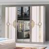 CHAMBRE A COUCHER ARMOIRE 6BATTANTS 5PIECES BEIGE BLANC thumb 3