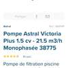 POMPE PISCINE ASTRAL VICTORIA PLUS 1,5 CV, 21,5 M/h thumb 0
