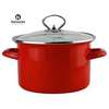 Casserole acier émaillé de 2 à 7 litres - noire et rouge thumb 1