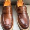 Mocassin cuir marron confortable semelle épaisse thumb 0