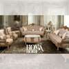 Salon classique royal gris clair et doré 5 places thumb 7
