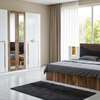 CHAMBRE A COUCHER ARMOIRE 6BATTANTS 5PIECES ANTHRA BLANC thumb 0