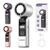 Ventilateur portable rechargeable noir ou blanc puissant thumb 1