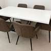 Table à manger design + 6 chaises en cuir — Comme neuve thumb 2