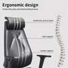 Chaise bureau ergonomique cuir noir dossier haut thumb 3