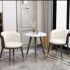 Ensemble table carrée + 2 chaises vert crème doré thumb 3
