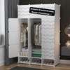 Armoire 3 battants blanche avec range chaussures intégré thumb 0