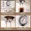 Machine expresso compacte blanche avec manomètre vapeur thumb 12