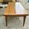 Table ronde bois massif vintage base sculptée thumb 12