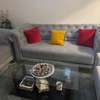 Canapé velours gris 3 places style Chesterfield thumb 3