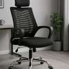 Chaise bureau ergonomique noire dossier maille réglable thumb 0