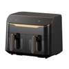 Friteuse double professionnelle noire design cuivré thumb 0