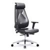 Chaise bureau ergonomique cuir noir dossier haut thumb 1