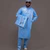 Boubou homme blanc brodé taille unique léger thumb 4