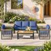 SALON DE JARDIN 7PLACES EN METAL BLEU QYZMOT017BUC thumb 0