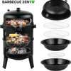 Barbecue à Charbon & Fumeur 3-en-1 – BBQ Gril thumb 2