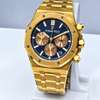 Montre  Piguet Royal Oak Chronographe or jaune bleu thumb 0