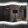 Miroir lumineux LED  avec horloge digitale thumb 5