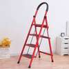 Escabeau pliable 4 marches rouge 160 cm stable thumb 1