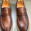 Mocassin cuir marron confortable semelle épaisse thumb 11