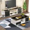 Ensemble meuble TV et table basse noir et blanc moderne thumb 6