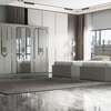 CHAMBRE A COUCHER 2LITS JUMEAUX 6BATTANTS 4PIECES GRIS thumb 0
