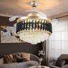 Ventilateur de plafond lustre en cristal rétractable. thumb 5