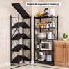 Étagère de rangement cuisine en fer 5 niveaux pliables thumb 2