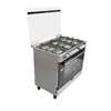 CUISINIERE 5FEUX ASTECH 90X60+FOUR A GAZ FULL OPTION GRIS thumb 4